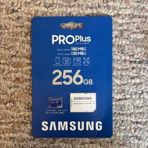 Samsung PRO Plus 256GB Blue MicroSD Card
